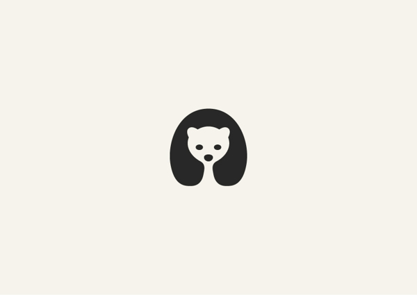 Negative space animal illustrations by George Bokhua