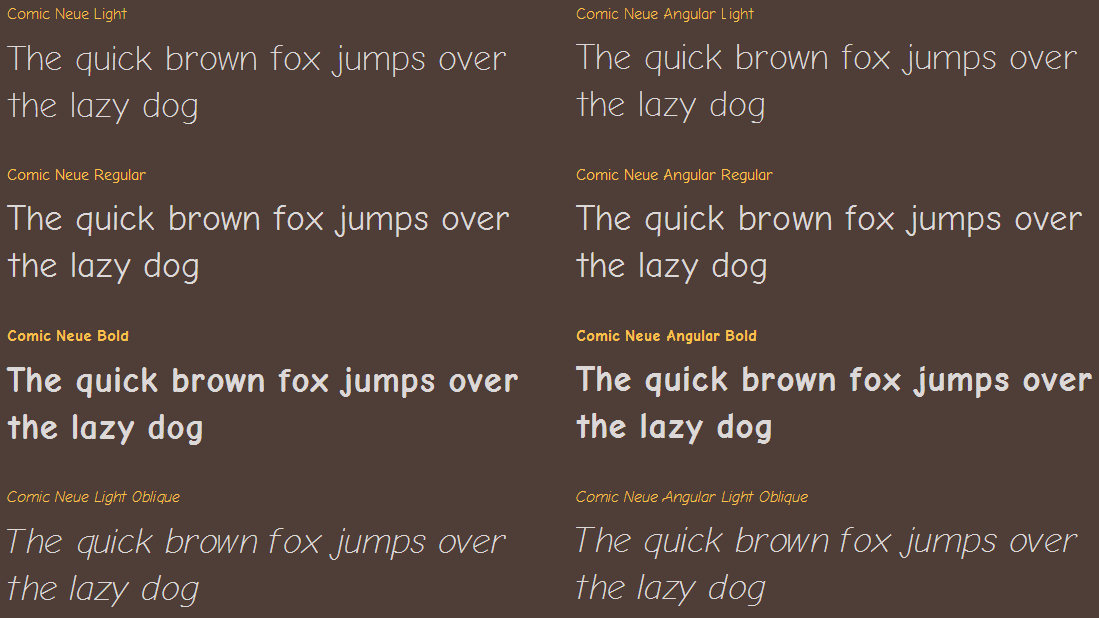 Comic Neue, A Redesigned Version of the Comic Sans Font
