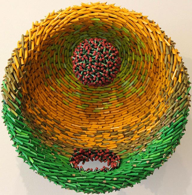 Colored Pencil Sculptures by Federico Uribe