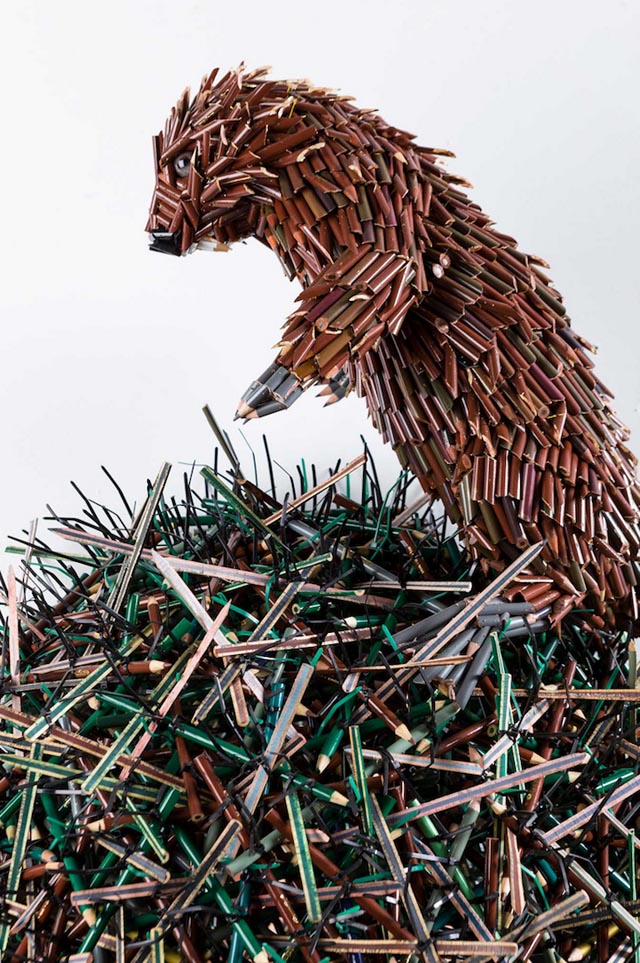 Colored Pencil Sculptures by Federico Uribe