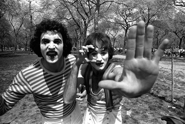 Closeup of 2 Mimes 1974