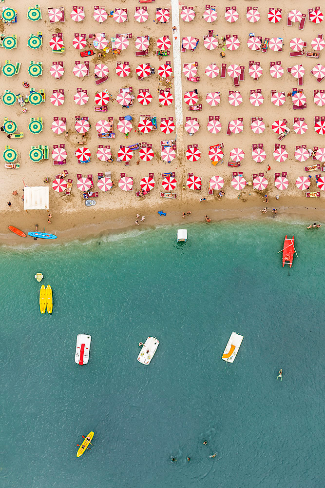 Colorful Aerial Photos of Italian Beach Resorts by Bernhard Lang