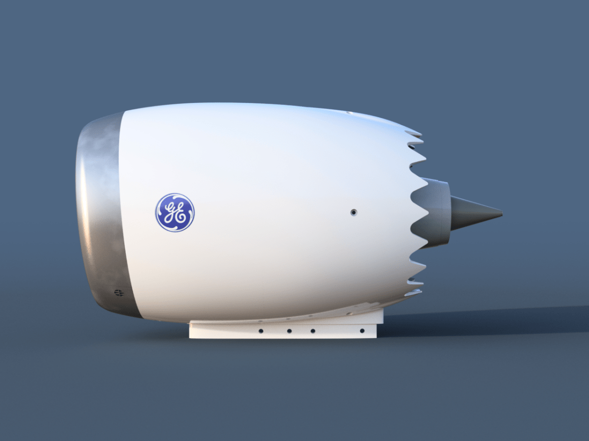 A Working 3D-Printed Model of a GE GEnx-1B B787 Jet Engine