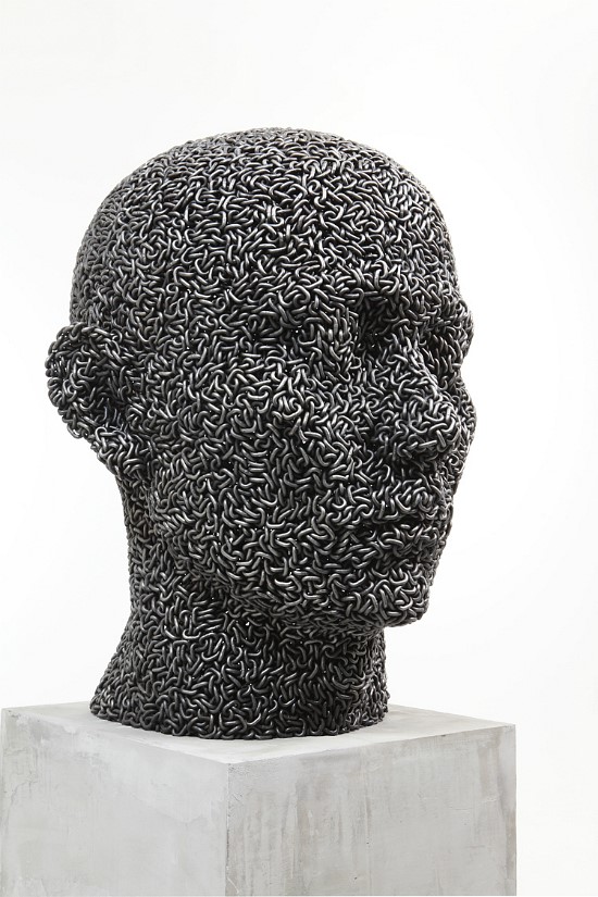 Welded chain link sculptures by Young-Deok Seo