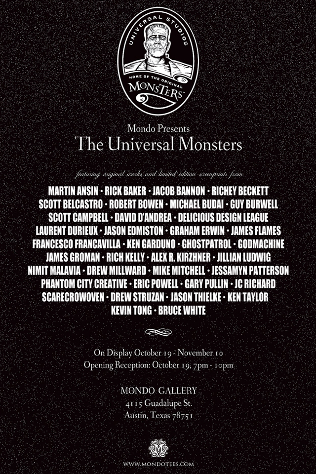 The Universal Monsters Art Show at Mondo Gallery