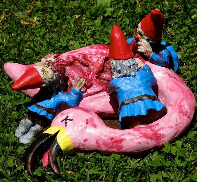 we have posted about combat garden gnomes and superhero garden gnomes