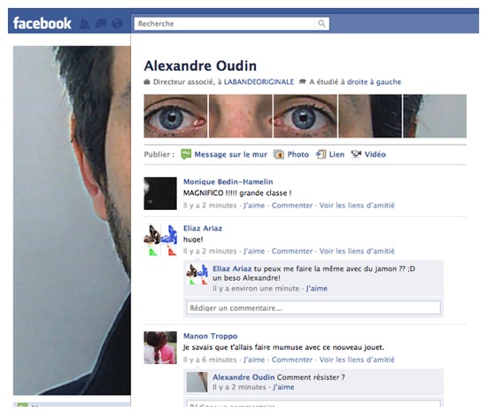 facebook profile image. Facebook Profile Face. Alexandre Oudin came up with a creative way to show 
