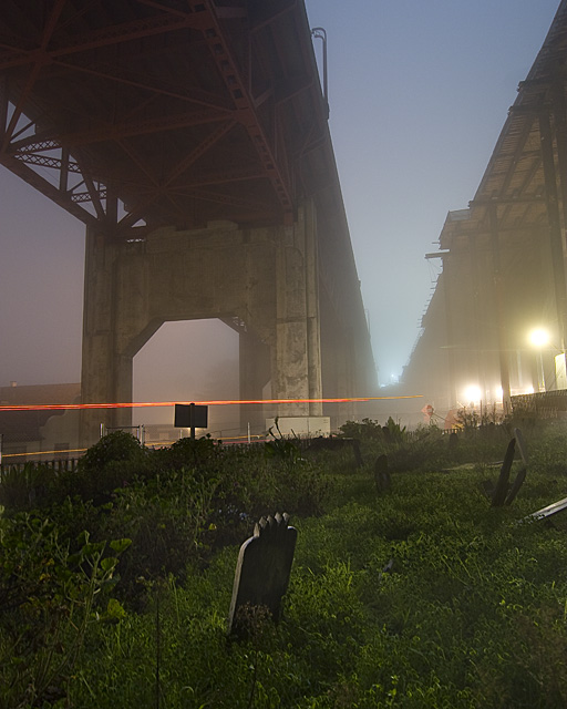 Night photos of the Presidio Pet Cemetery by Troy Paiva