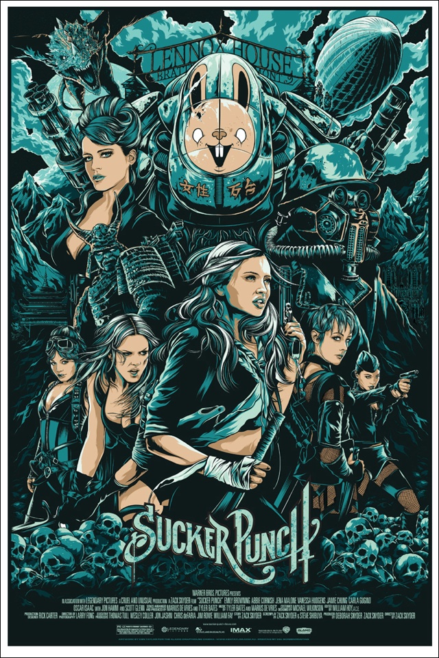 Amazing Sucker Punch Poster by Ken Taylor based on the film the Sucker 