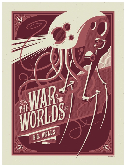 WAR OF THE WORLDS & Adventures of Sherlock Holmes by Tom Whalen