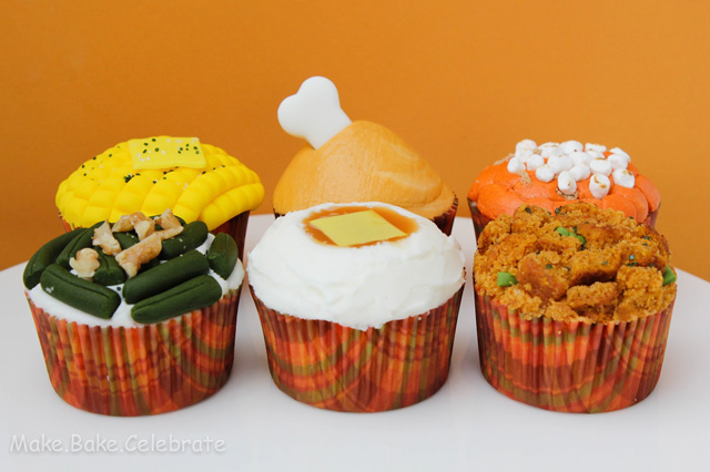 Thanksgiving Dinner Cupcakes