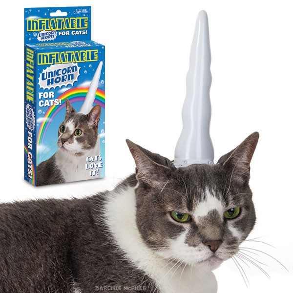 Cat in a unicorn horn