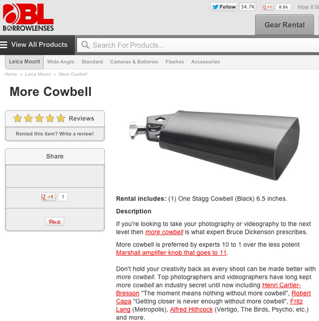 MORE COWBELL