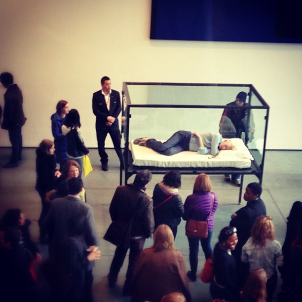 Tilda Swinton's Live Performance Art Sleeping in a Box At MoMA Surprises Museum-Goers