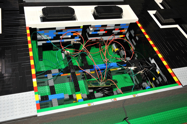 Giant LEGO NES Controller by Julius von Brunk