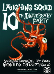 Laughing Squid 10th Anniversary Party Poster
