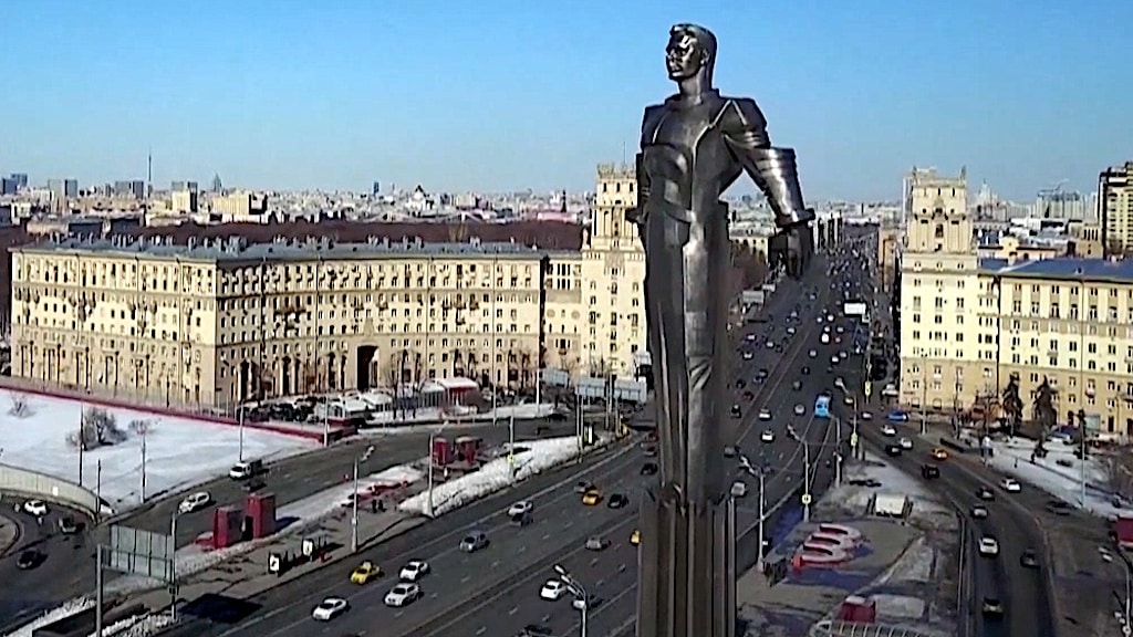 Statue Soviet cosmonaut Yuri Gagarin