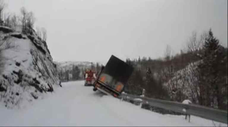 Trucks Over Cliff