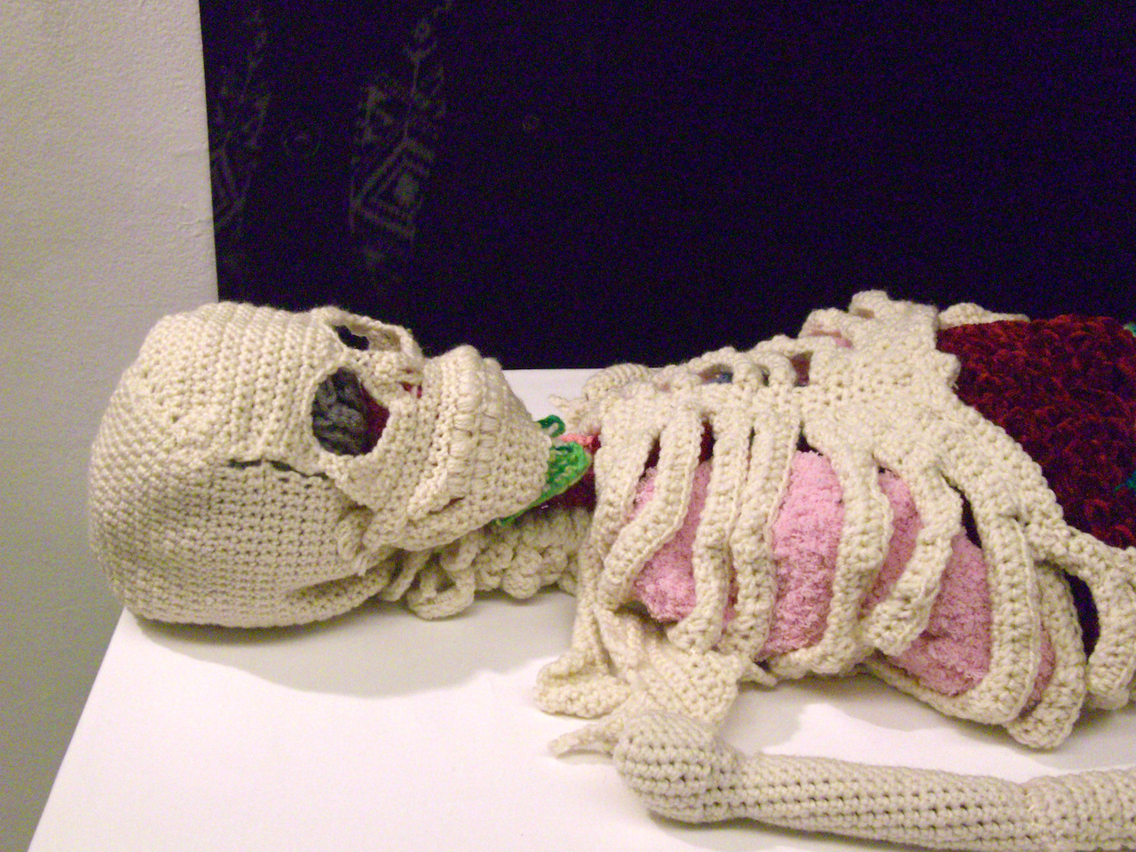 A Life-Size Crocheted Human Skeleton and Organs