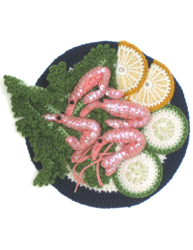 Crocheted food art by Kate Jenkins
