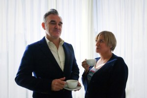 Morrissey and Victoria Wood have a cup of tea