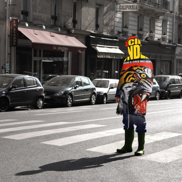 Pedestrian photomontages by Nacho Ormaechea