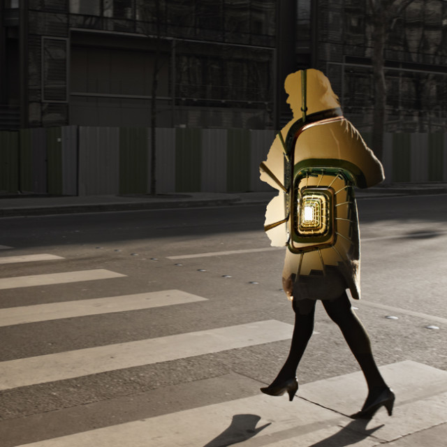 Pedestrian photomontages by Nacho Ormaechea