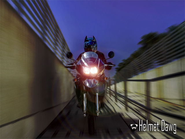 Dark as Night Batman Motorcycle Helmet