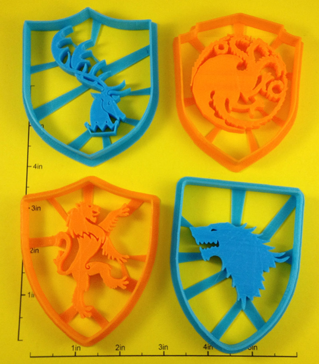 Game of Thrones Cookie Cutters Depicting Sigils & Tyrion Lannister