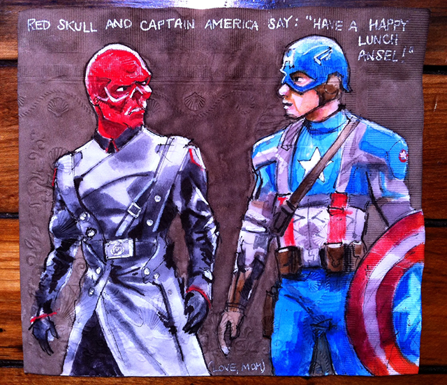 Red Skull and Captain America