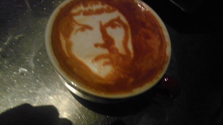 Latte art portraits by Mike Breach