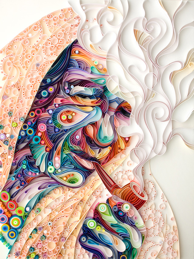 Quilled paper portraits by Yulia Brodskaya