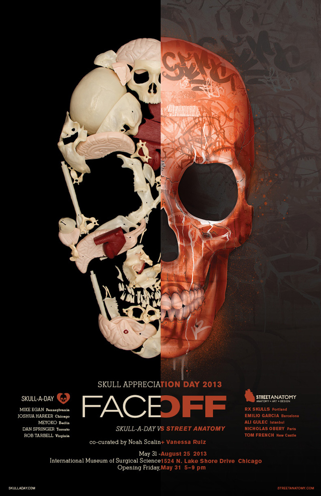Face Off skull art exhibition