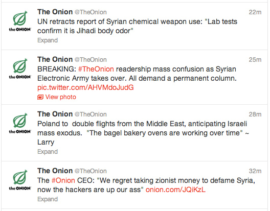 The Onion Twitter Account Hacked