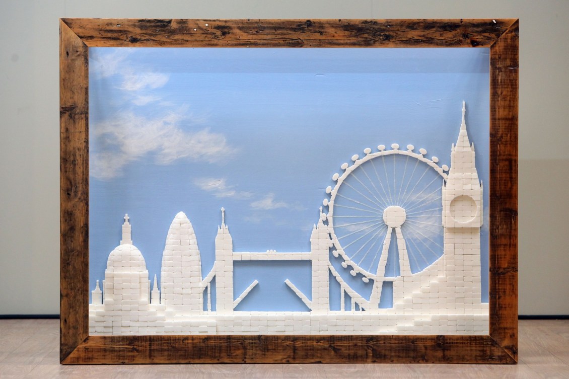 London skyline sugarcube sculpture by Chris Naylor
