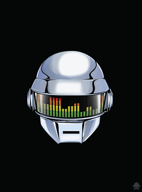 Give Life Back to Music, Animated GIFs of Daft Punk's Helmets