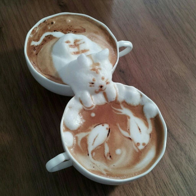 3D latte art