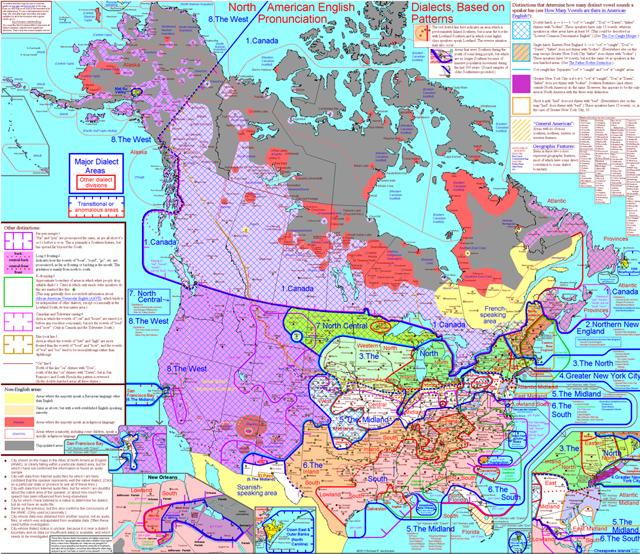 Interactive Map Of North American English Dialects