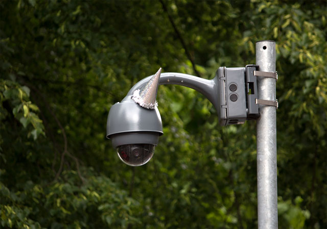 Surveillance Camera Birthday Party for George Orwell