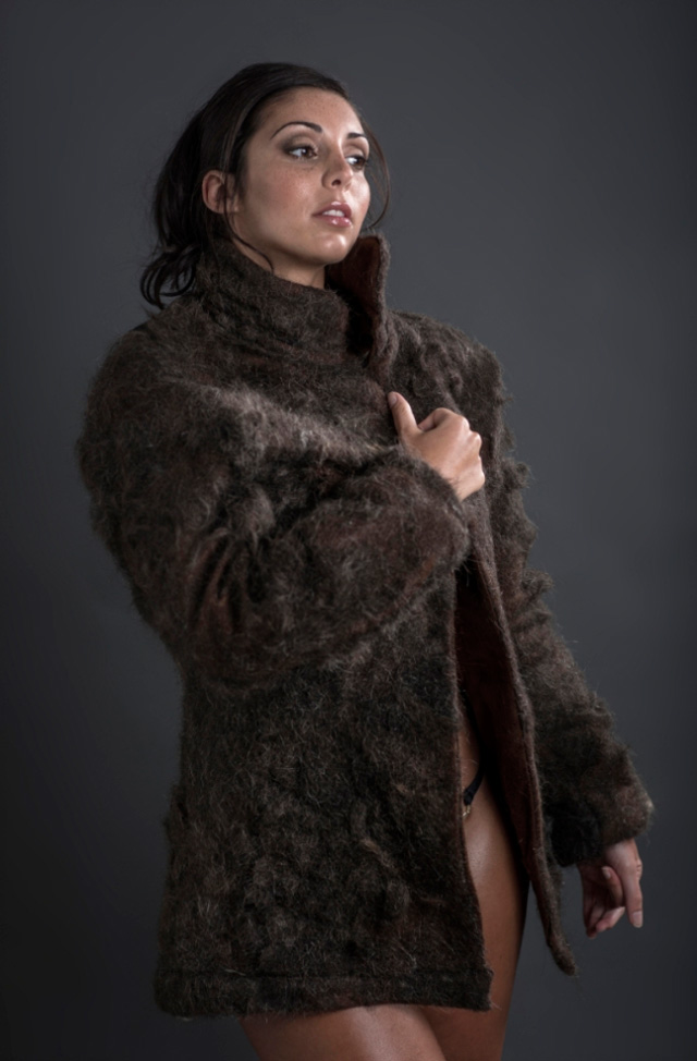 A Fur Coat Made Out Men S Chest Hair, Fur Coat Brown Long Hair