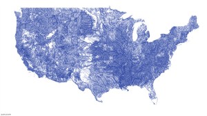 Map of every river in US