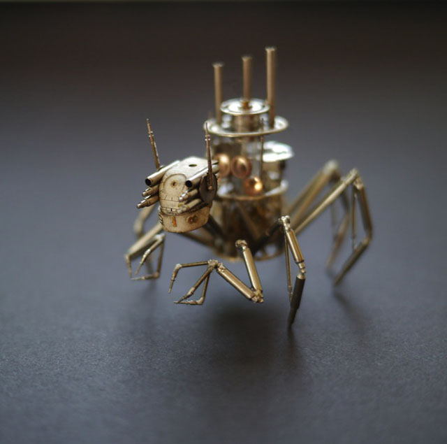 Mechanical insect sculptures by Justin Gershenson-Gates 