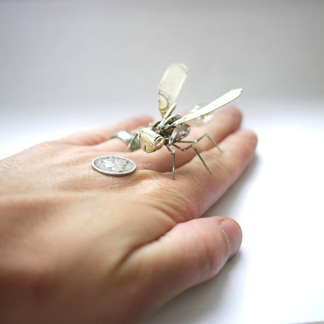 Mechanical insect sculptures by Justin Gershenson-Gates 