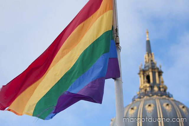 Rainbow Flag over SF City Hall