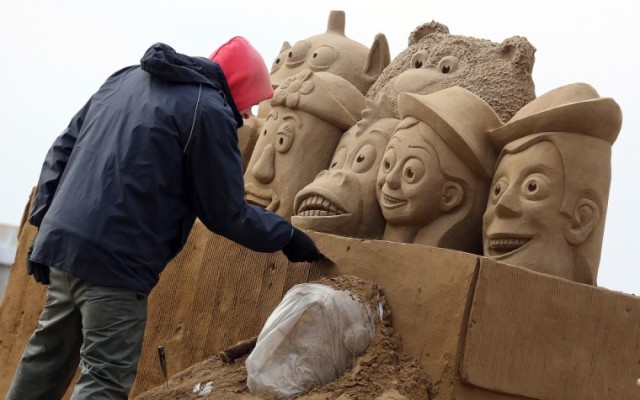 Movie sand sculptures at Weston Sand Sculpture Festival