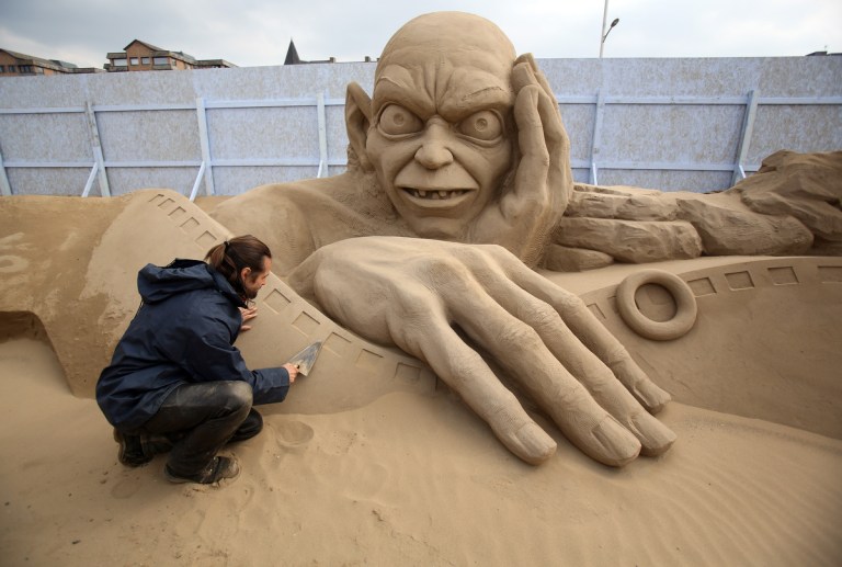 Movie sand sculptures at Weston Sand Sculpture Festival