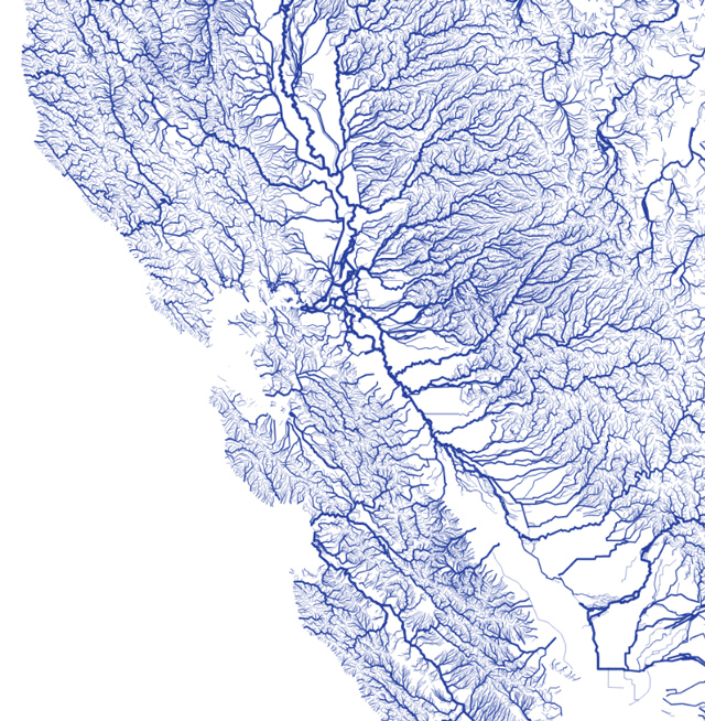 Map of every river in US