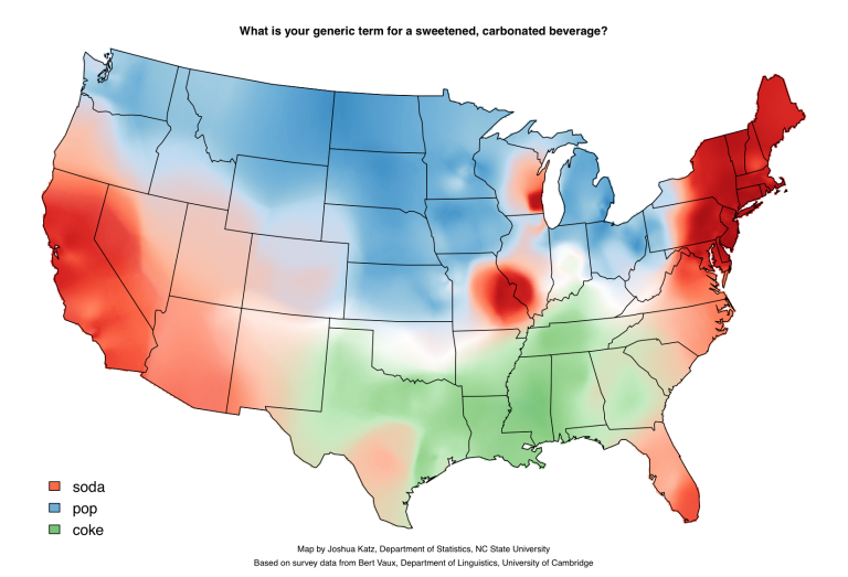 Maps of regional dialect variation in the US