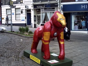 Iron Man Gorilla Sculpture by Martin Wall