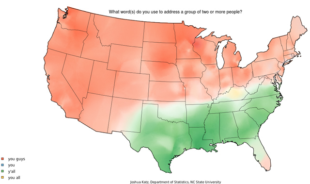 Maps of regional dialect variation in the US